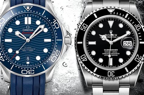 deep blue master diver 1000 next to rolex submariner|Rolex Submariner vs. Omega Seamaster: The Ultimate Dive .